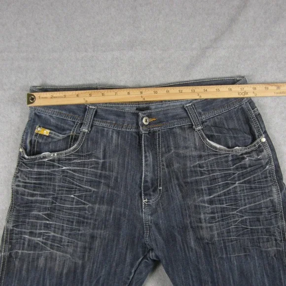 VINTAGE Southpole Jeans Mens 36 Blue Baggy Skater Hip Hop‎ Yellow Tab Y2K 90s
